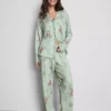 Pijamale în stil „boyfriend” cu dungi, cu Bambi de la Disney