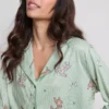 Pijamale în stil „boyfriend” cu dungi, cu Bambi de la Disney