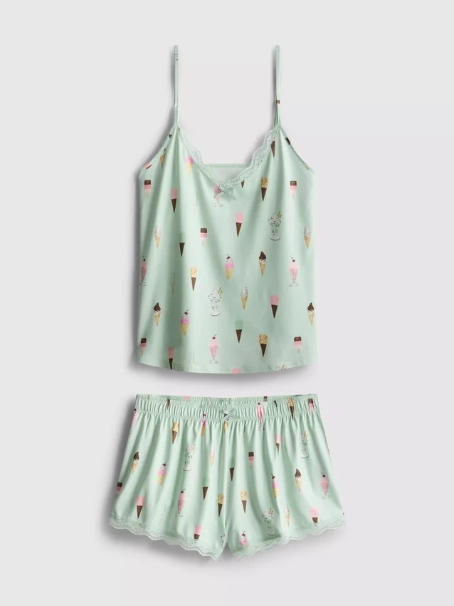Pijamale scurte cu imprimeu Pijamale scurte cu imprimeu