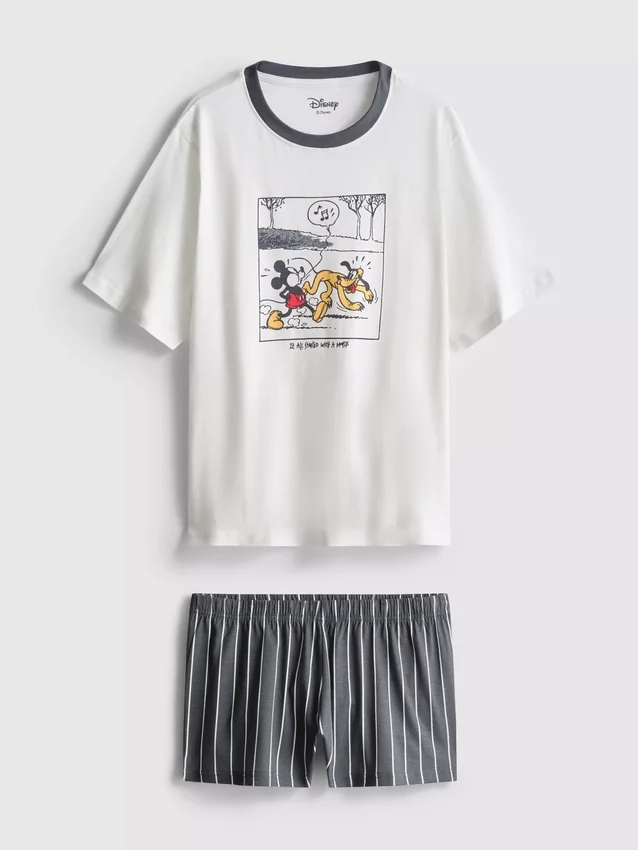 Pijamale scurte cu imprimeu Mickey Mouse de la Disney Pijamale scurte cu imprimeu Mickey Mouse de la Disney