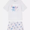 Pijamale scurte cu imprimeu Stitch de la Disney Pijamale scurte cu imprimeu Stitch de la Disney