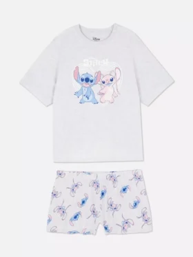 Pijamale scurte cu imprimeu Stitch de la Disney