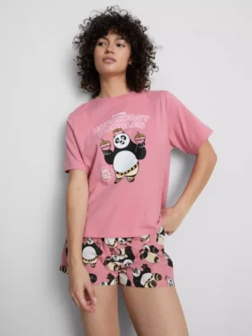 Pijamale scurte cu personajul Kung Fu Panda