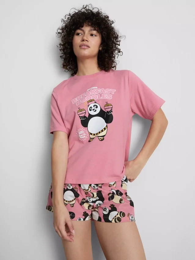 Pijamale scurte cu personajul Kung Fu Panda Pijamale scurte cu personajul Kung Fu Panda