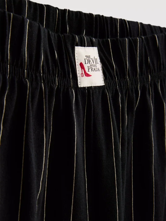 Pijamale scurte cu sloganul „The Devil Wears Prada” Pijamale scurte cu sloganul „The Devil Wears Prada”