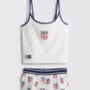Pijamale scurte cu top fără mâneci din bumbac „Usa FC”