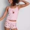 Pijamale scurte cu top fără mâneci și pantaloni scurți cu imprimeu Winnie the Pooh Roo de la Disney