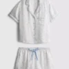 Pijamale scurte de bărbat din satin cu imprimeu floral Pijamale scurte de bărbat din satin cu imprimeu floral