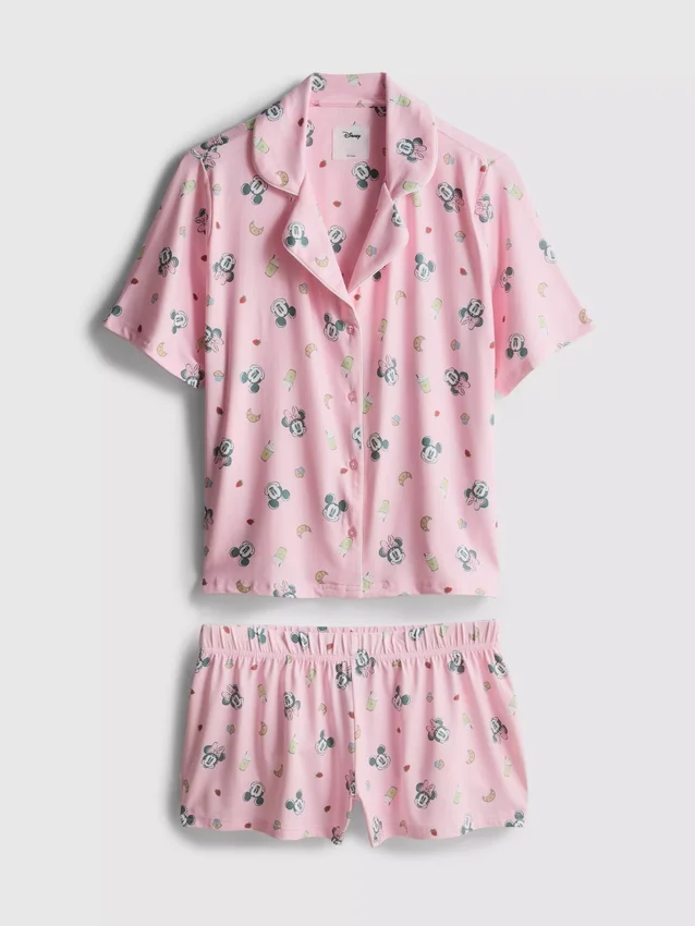 Pijamale scurte de tip „boyfriend” cu Mickey Mouse de la Disney Pijamale scurte de tip „boyfriend” cu Mickey Mouse de la Disney