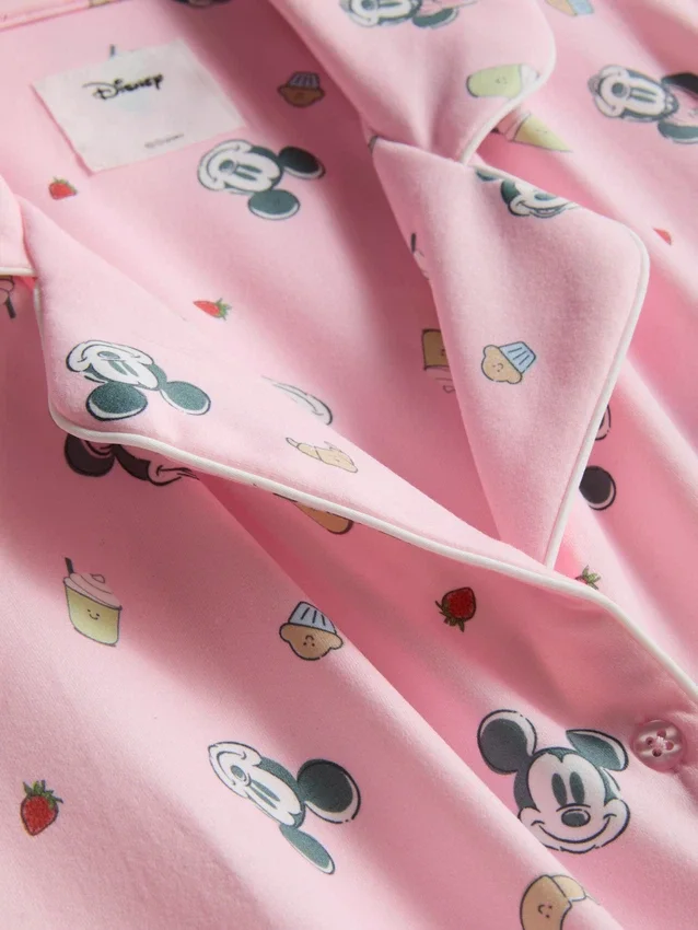 Pijamale scurte de tip „boyfriend” cu Mickey Mouse de la Disney Pijamale scurte de tip „boyfriend” cu Mickey Mouse de la Disney