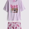 Pijamale scurte din bumbac cu imprimeu Bratz Pijamale scurte din bumbac cu imprimeu Bratz