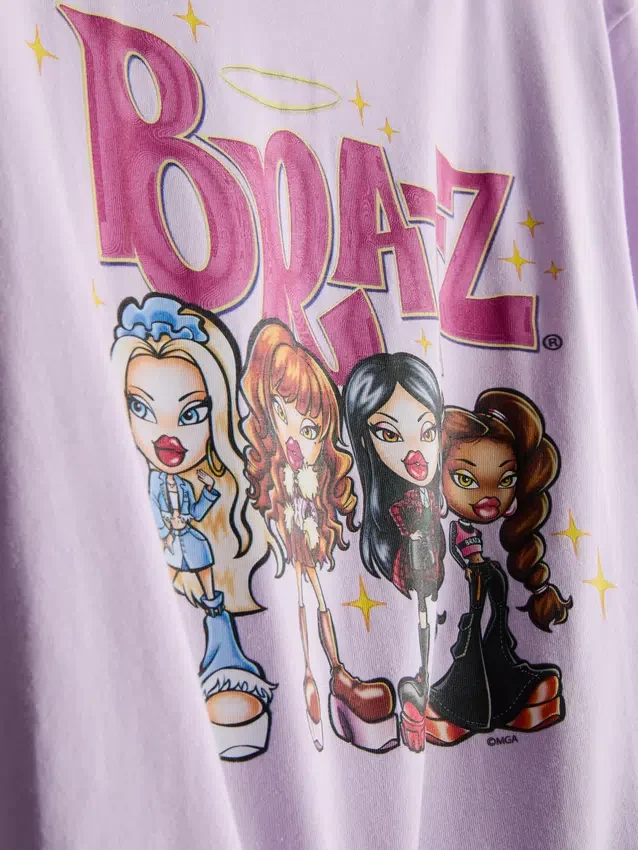 Pijamale scurte din bumbac cu imprimeu Bratz Pijamale scurte din bumbac cu imprimeu Bratz
