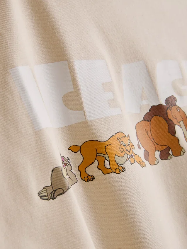 Pijamale scurte din bumbac cu imprimeu Disney „Ice Age” Pijamale scurte din bumbac cu imprimeu Disney „Ice Age”