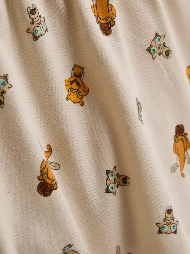 Pijamale scurte din bumbac cu imprimeu Disney „Ice Age” Pijamale scurte din bumbac cu imprimeu Disney „Ice Age”