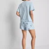 Pijamale scurte din bumbac cu imprimeu Stitch de la Disney Pijamale scurte din bumbac cu imprimeu Stitch de la Disney