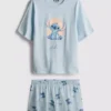 Pijamale scurte din bumbac cu imprimeu Stitch de la Disney Pijamale scurte din bumbac cu imprimeu Stitch de la Disney