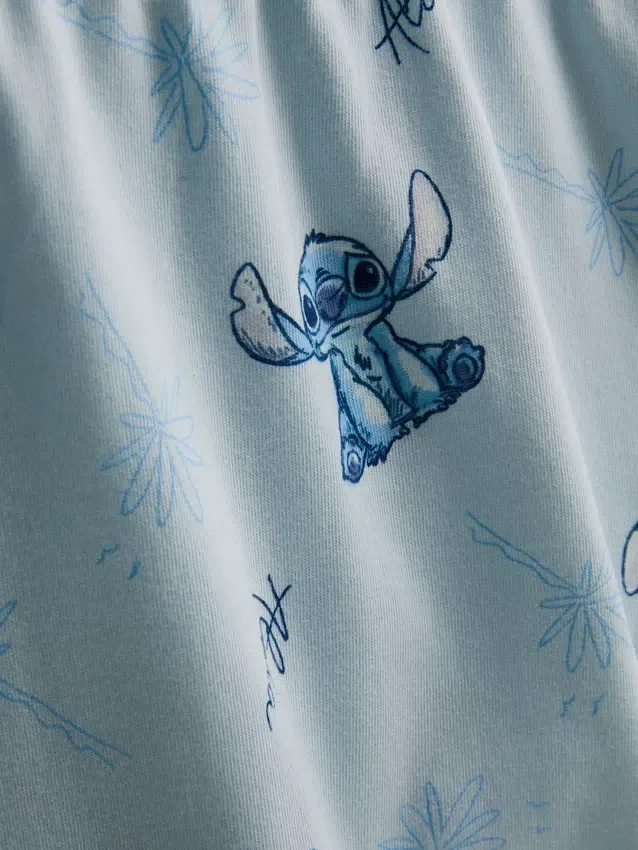 Pijamale scurte din bumbac cu imprimeu Stitch de la Disney Pijamale scurte din bumbac cu imprimeu Stitch de la Disney
