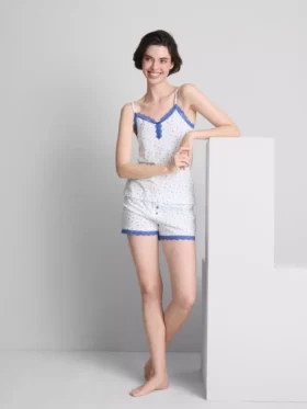 Pijamale scurte din bumbac elastic