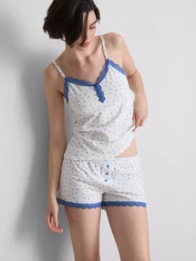 Pijamale scurte din bumbac elastic