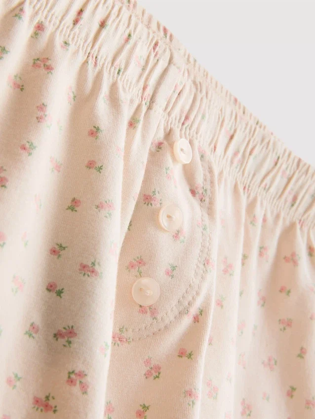 Pijamale scurte din bumbac elastic Pijamale scurte din bumbac elastic