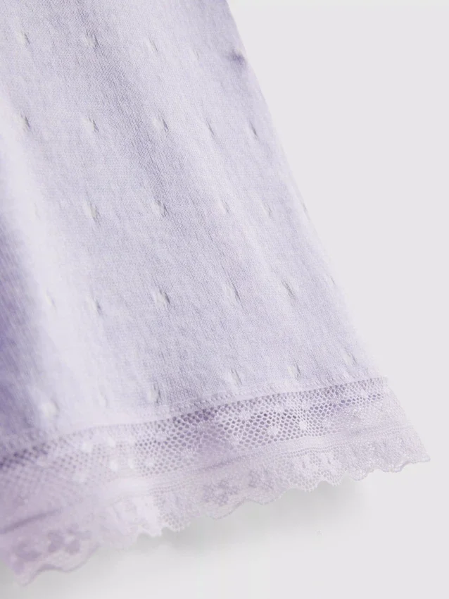Pijamale scurte fără cusături, cu top tip cami Pijamale scurte fără cusături, cu top tip cami