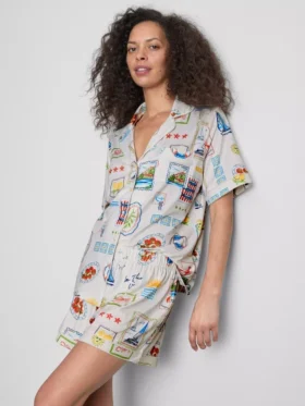 Pijamale scurte tip „boyfriend”
