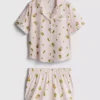Pijamale scurte tip „boyfriend” cu imprimeu Pijamale scurte tip „boyfriend” cu imprimeu