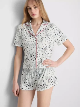 Pijamale scurte tip „boyfriend” cu imprimeu „101 de dalmațieni” de la Disney