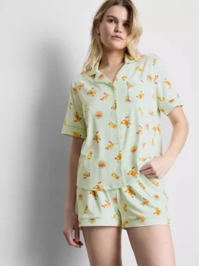 pijamale scurte tip boyfriend cu imprimeu 2 7 280x373 - Pijamale scurte tip &bdquo;boyfriend&rdquo; cu imprimeu