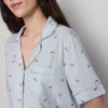 Pijamale scurte tip „boyfriend” cu imprimeu Pijamale scurte tip „boyfriend” cu imprimeu