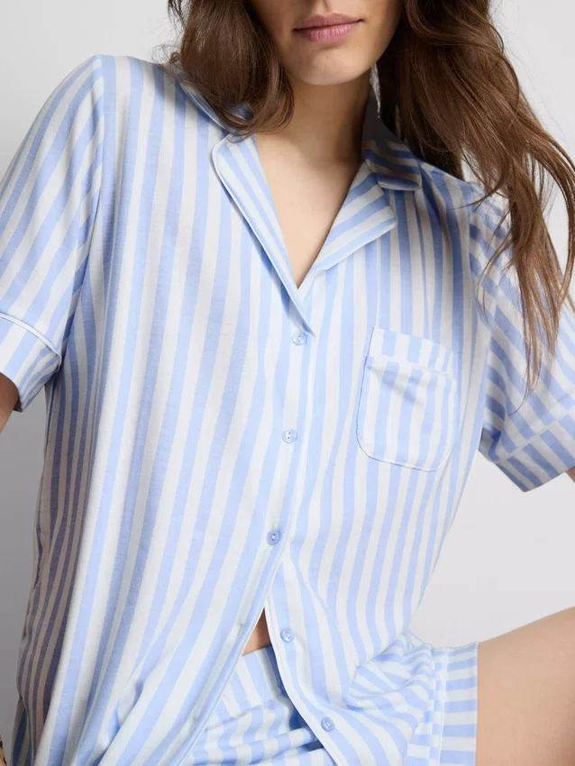Pijamale scurte tip „boyfriend” cu imprimeu Pijamale scurte tip „boyfriend” cu imprimeu