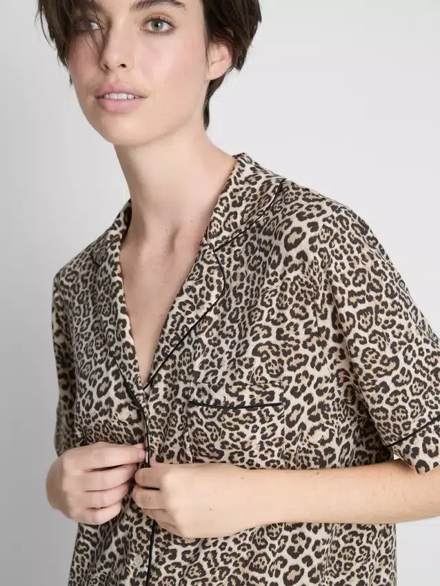 Pijamale scurte tip „boyfriend” cu imprimeu Pijamale scurte tip „boyfriend” cu imprimeu