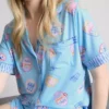 Pijamale scurte tip „boyfriend” cu imprimeu Pijamale scurte tip „boyfriend” cu imprimeu