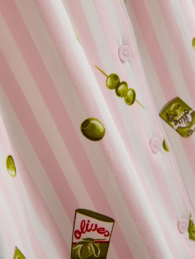 Pijamale scurte tip „boyfriend” cu imprimeu Pijamale scurte tip „boyfriend” cu imprimeu