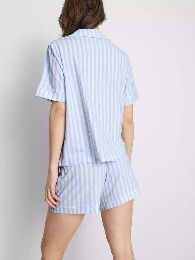Pijamale scurte tip „boyfriend” cu imprimeu Pijamale scurte tip „boyfriend” cu imprimeu