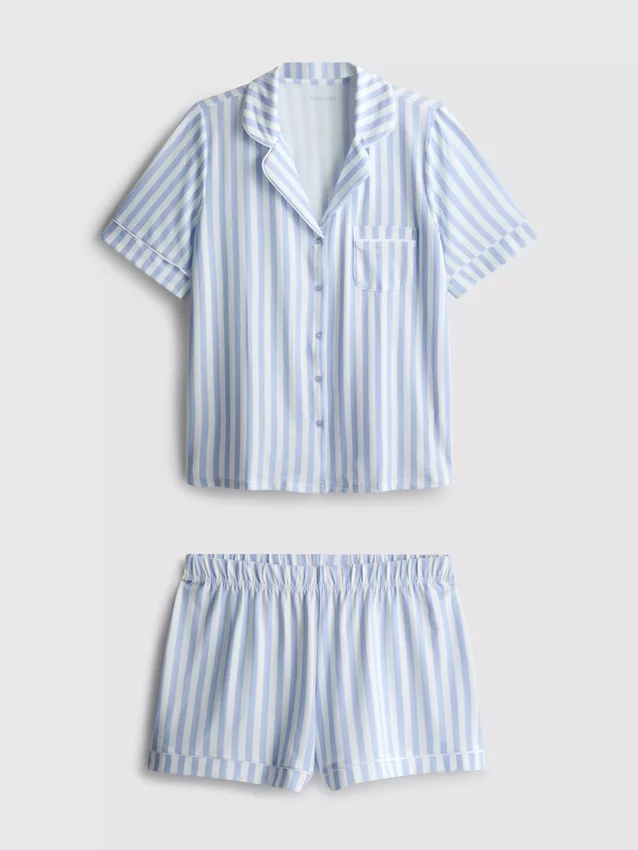 Pijamale scurte tip „boyfriend” cu imprimeu Pijamale scurte tip „boyfriend” cu imprimeu