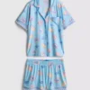 Pijamale scurte tip „boyfriend” cu imprimeu Pijamale scurte tip „boyfriend” cu imprimeu
