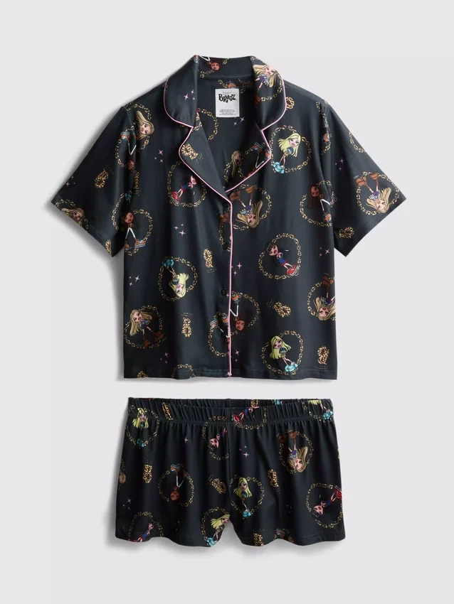 Pijamale scurte tip „boyfriend” cu imprimeu grafic Bratz Pijamale scurte tip „boyfriend” cu imprimeu grafic Bratz