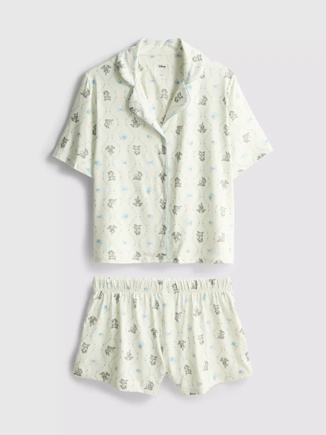 Pijamale scurte tip „boyfriend” cu Thumper din seria Bambi de la Disney Pijamale scurte tip „boyfriend” cu Thumper din seria Bambi de la Disney