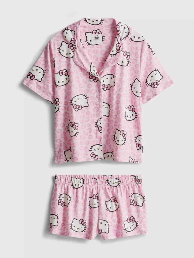Pijamale scurte tip „boyfriend” Hello Kitty Pijamale scurte tip „boyfriend” Hello Kitty
