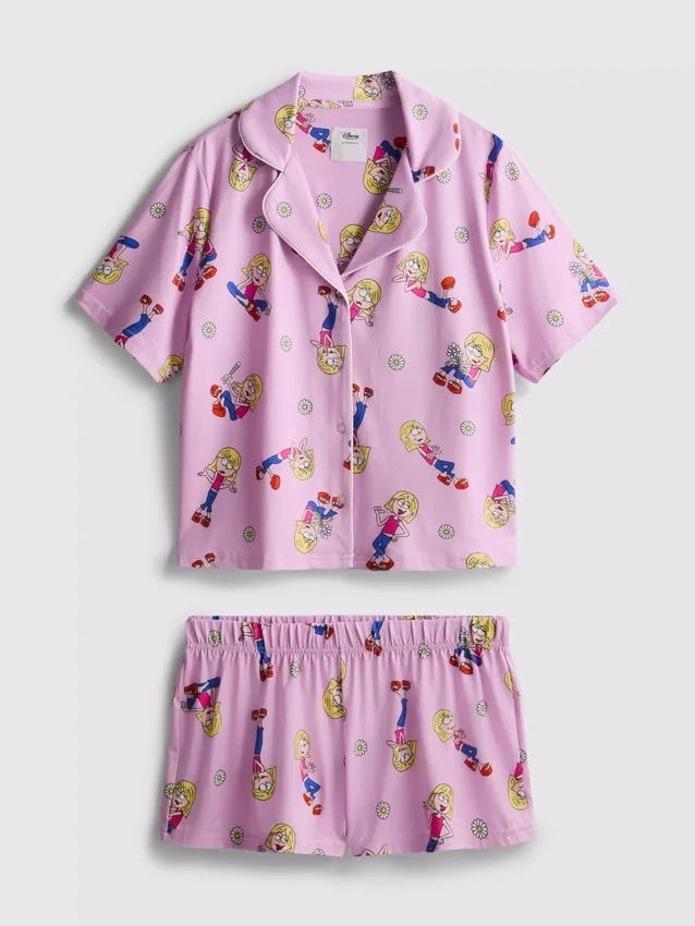 Pijamale scurte tip „boyfriend” Lizzie McGuire de la Disney Pijamale scurte tip „boyfriend” Lizzie McGuire de la Disney