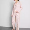 Pijamale tip „boyfriend” cu imprimeu Pijamale tip „boyfriend” cu imprimeu