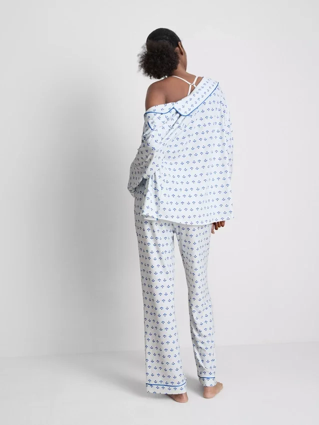 Pijamale tip „boyfriend” cu imprimeu Pijamale tip „boyfriend” cu imprimeu