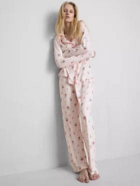 Pijamale tip „boyfriend” cu imprimeu Minnie Mouse de la Disney