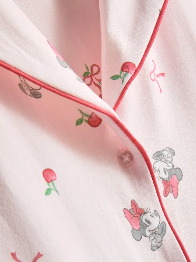 Pijamale tip „boyfriend” cu imprimeu Minnie Mouse de la Disney Pijamale tip „boyfriend” cu imprimeu Minnie Mouse de la Disney