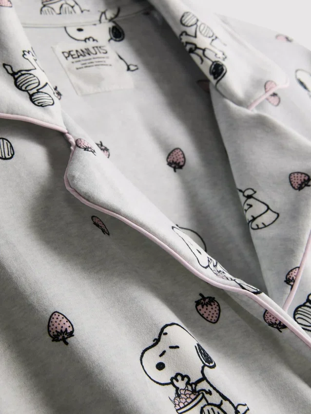 Pijamale tip „boyfriend” cu imprimeu Snoopy Pijamale tip „boyfriend” cu imprimeu Snoopy