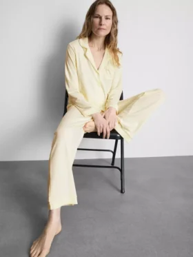 Pijamale tip „boyfriend” din tricot jersey