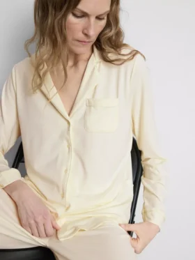 Pijamale tip „boyfriend” din tricot jersey