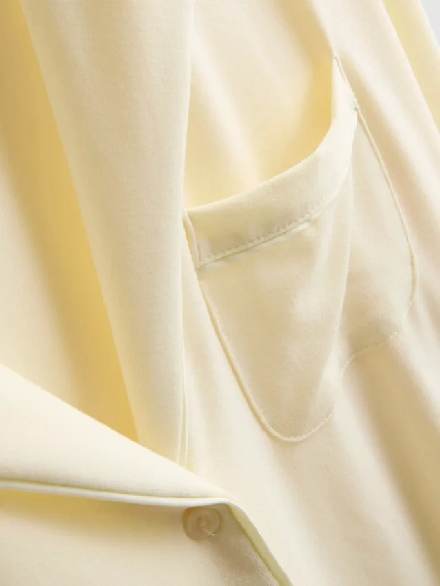 Pijamale tip „boyfriend” din tricot jersey Pijamale tip „boyfriend” din tricot jersey