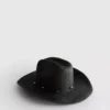 Pălărie de cowboy din paie cu bordură Pălărie de cowboy din paie cu bordură